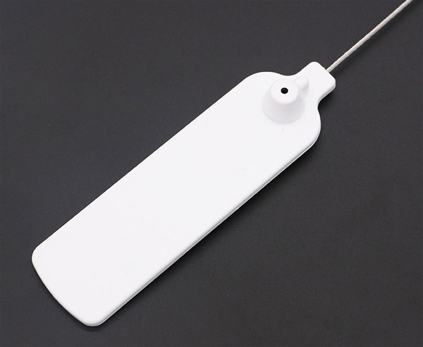 钢丝绳铅封电子标签100x28mm_超高频rfid铅封标签_物流防拆铅封扎带标签