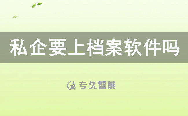 私企要上档案软件吗
