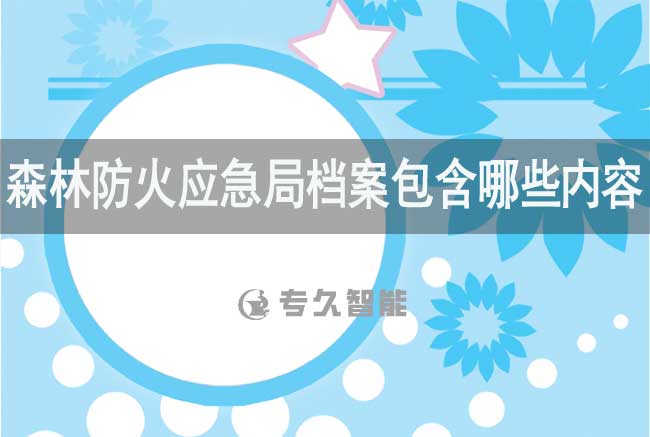 森林防火应急局档案包含哪些内容-专久智能