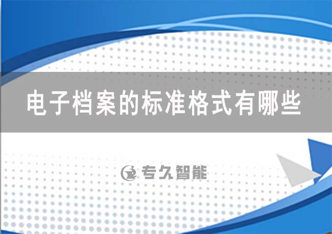 电子档案的标准格式有哪些-专久智能