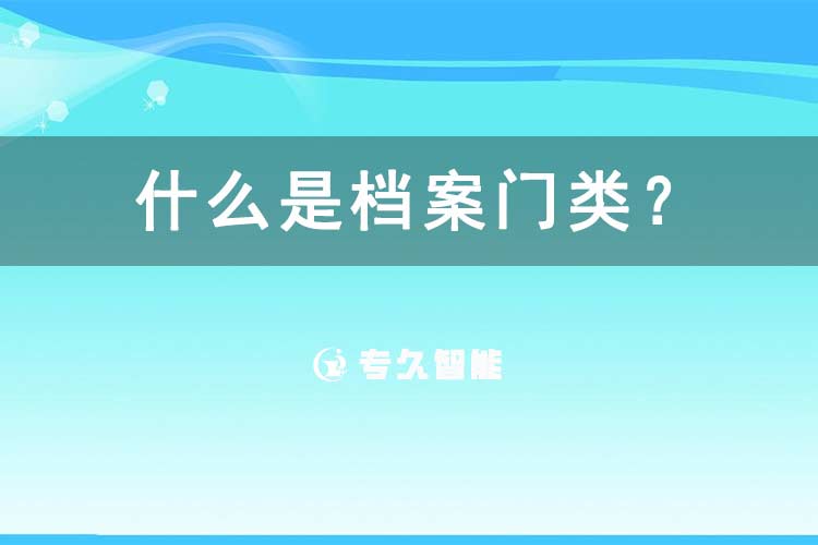 什么是档案门类？-专久智能