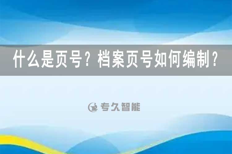 什么是页号？档案页号如何编制？-专久智能